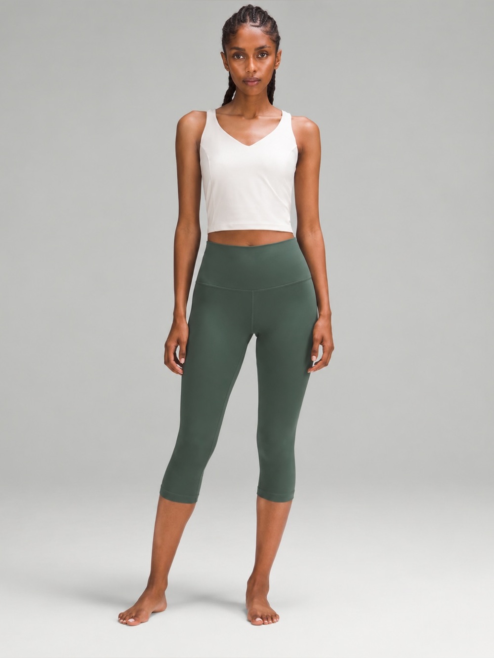 Lululemon Align High-Rise Crop 21” – Dark Forest – Size 6 Like New